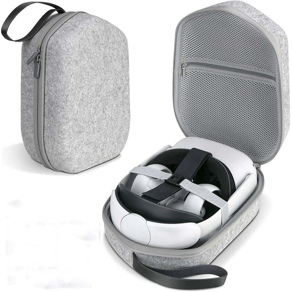 Hard Carrying Case Compatible with Oculus Quest 2 Basic/Elite Version VR Gaming Headset and Touch Controllers Accessories, Suitable for Travel and Home Storage