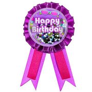 Glitzy Girl Happy Birthday Award Ribbon (1ct)
