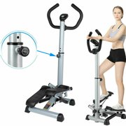 EBTOOLS Step Machine for Exercise, Adjustable Workout Stepper Machine 220 Lbs. Folding Twist Stair Stepper with Handle Bar and LCD Monitor for Home Gym Office Health Fitness Equipment
