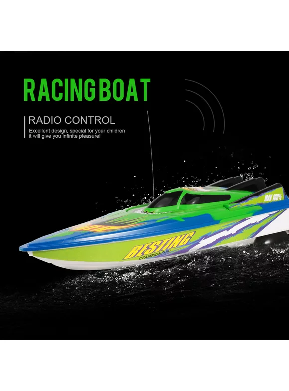RC Boat High Speed Boat radio controlled motor boat, 20km/h remote controlled toy gifts for children and beginner, remote controlled boat for lakes and pools