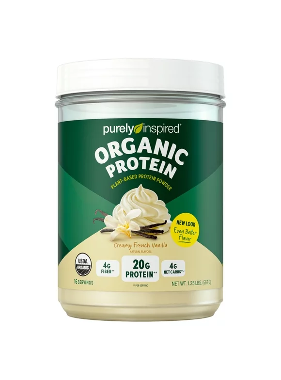 Purely Inspired Organic Plant-Based Protein Powder, Vanilla, 22g Protein, 1.35 lbs, 16 Servings