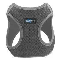 Blue Frog 1X Track N Guard GPS Message Ready & Built-In I.D. Tag Dog Harness (Fashionable Air Mesh Honeycomb, Reflective Trim Design)