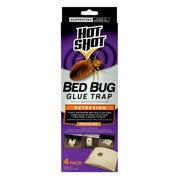 Hot Shot Bed Bug Glue Trap 4 Count, Detection, Pesticide-Free