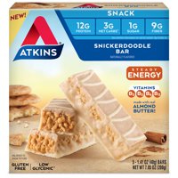 Atkins Snickerdoodle Bar, 1.55 oz, 5-pack (Snack Bar)