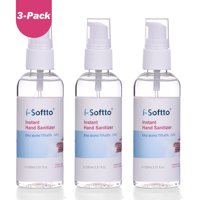 i-Softto Alcohol Instant Hand Sanitizer , Anti-Bacterial Hand Washing Gel, 3 Count 3.51 FL.OZ(100ML)