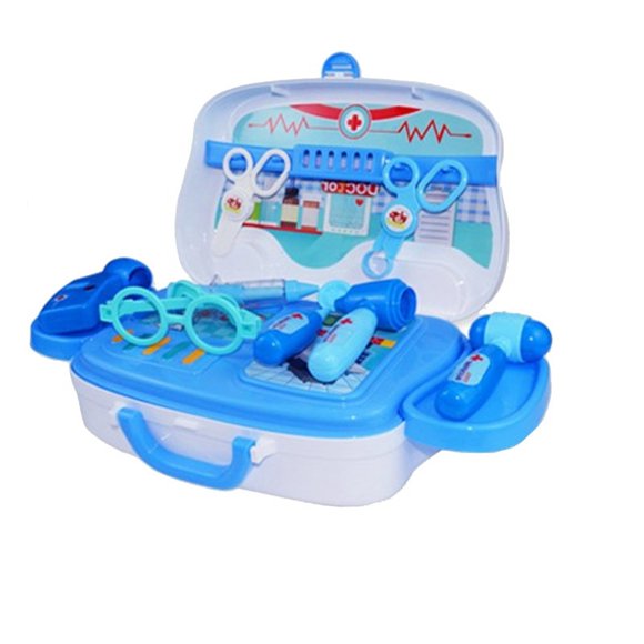 Kids Pretend Play Simulation Doctor Toys with Suitcase Children Hospital Role Playset Bus Toys