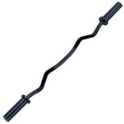 Bodysolid Ob47B 47 In Ez Curl Olympic Bar For Bicep And Triceps Exercises, 300 Lb Weight Plate Capacity, Black