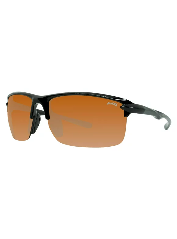 Maxx 14er Sport Golf Riding Sunglasses Tortoise Frame HD Amber Lens
