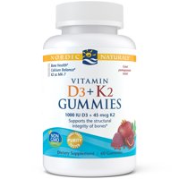 Nordic Naturals Nordic Vitamin D3 + K2 Gummies, 60 Ct