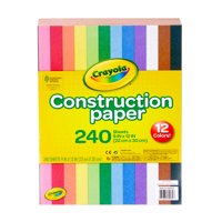 Crayola Construction Paper in 10 Assorted Colors, Beginner Child, 240 Sheets
