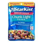 StarKist Reduced Sodium Chunk Light Tuna In Water - 2.6 oz. Pouch (Pack of 24)