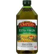 Pompeian Smooth Extra Virgin Olive Oil, First Cold Pressed, Mild and Delicate Flavor, Perfect for Sauteing and Stir-Frying, Naturally Gluten Free, Non-Allergenic, Non-GMO, 68 FL. OZ., Single Bottle