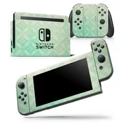 Faded Teal Overlapping Circles - Skin Wrap Decal Compatible with the Nintendo Switch Console + Dock + JoyCons Bundle