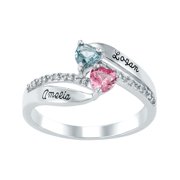 Personalized Family Jewelry ? Birthstone Women's Ettie Mother's Ring available in Sterling Silver, 10k Gold and 14k Gold