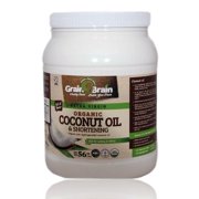 Grain Brain Extra Virgin Coconut Oil  Unrefined Cold (54oz) Pressed for Cooking Baking Frying, Skin and Hair