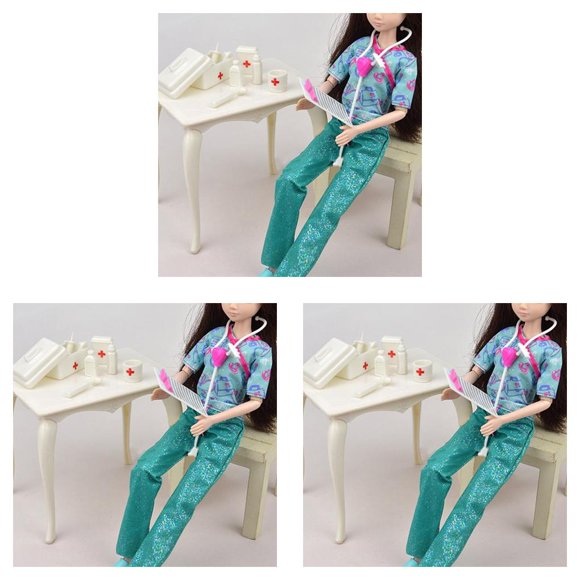 3 Set 15PCS/Set Simulation Toys Doll Device Accessories Children Kids Gifts Role Play Nurse Toys