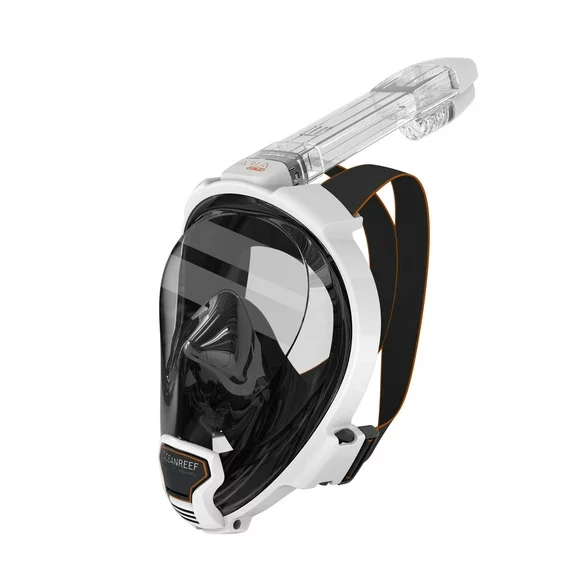 Ocean Reef Aria QR+ w/ Camera Holder Full Face Snorkeling Mask Anti-fog White