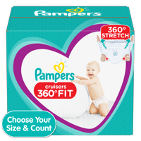 Pampers Cruisers 360 Fit Diapers (Choose Size and Count)