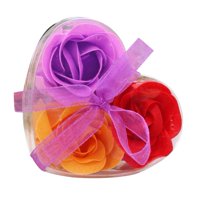 TOYFUNNY 3Pcs Scented Rose Flower Petal Bath Body Soap Wedding Party Gift