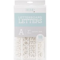 DCWV Letterboard Letters & Characters 1" 188/Pkg-White