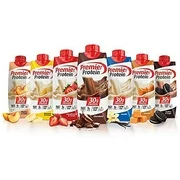 Premier Protein High Protein Shakes Variety Pack Chocolate, Vanilla, Strawberry & Cream, Bananas & Cream, Caramel, Peaches & Cream, Cookies & Cream 11 fl. oz, 7 pack