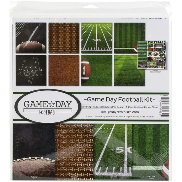 Reminisce Collection Kit 12"X12"-Game Day Football