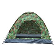 Family Tents for Camping Bundle, Camping Tent Sun with Screen Room, Dome Tent with Camping Accessories, Camping Instant Tent for 4 Person Double Door, Green, S10432