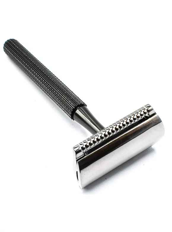 Parker Safety Razor, Model 78R 3-Piece Closed Comb Safety Razor with 5 Parker Platinum Blades Included, (Graphite / Gun Metal)