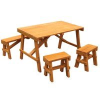 KidKraft Outdoor Picnic Table Set - Amber