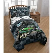 Monster Jam Slash Twin Bed in a Bag Kids Bedding Set w/ Reversible Comforter