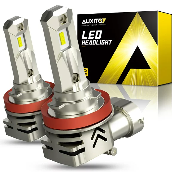 AUXITO H11 Headlight Bulb, 14000LM 300% Brighter H8 H9 H11 LED Headlight Bulbs for Low Beam High Beam, 6000K White, Pack of 2