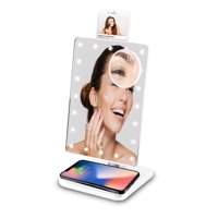 HollywoodTech Mirror with bluetooth speakers and Qi wireless charging