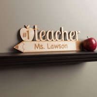 Teacher Appreciation Number One Teacher Personalized Wood Plaque