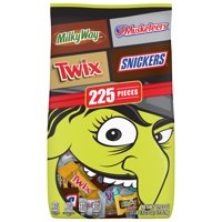 MILKY WAY, 3 MUSKETEERS, SNICKERS & TWIX Chocolate Candy, Halloween MINIS, 225 pieces, 61.23 oz bag