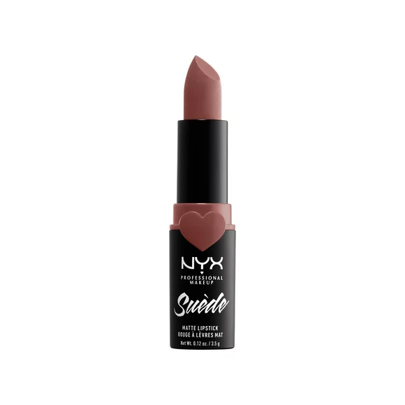 NYX Professional Makeup Suede Matte Lipstick, lightweight vegan formula, Brunch Me