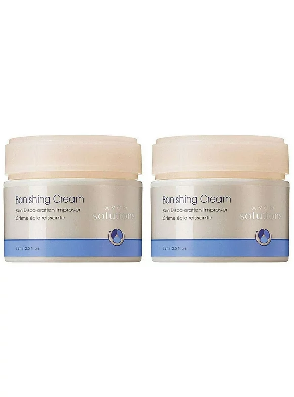 Pack of 2 Avon Solutions Banishing Cream Skin Discoloration Improver 2.5 fl. oz