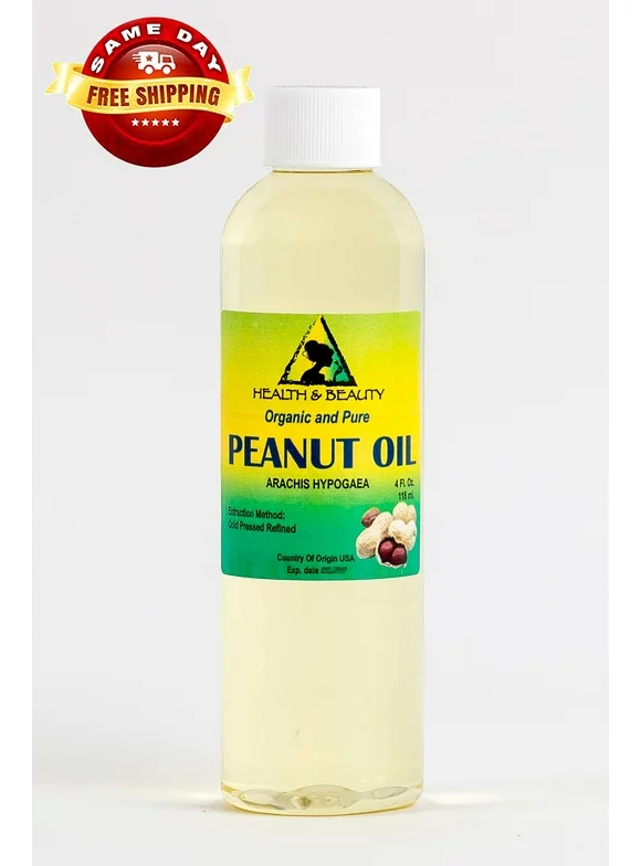 PEANUT OIL REFINED ORGANIC CARRIER COLD PRESSED 100% PURE 4 OZ