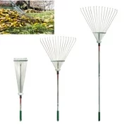 Professional EZ Travel Collection Adjustable Telescopic Folding Rake, Expandable Rake for Gardens, Flower Beds, Window Wells, and More