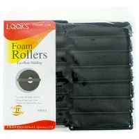 Soft Foam Cushion Hair Rollers Curlers Small Medium Large Jumbo Black