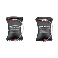 2 pack Outdoor Solar Heated Camping Shower and Bag Portable 5 Gallon