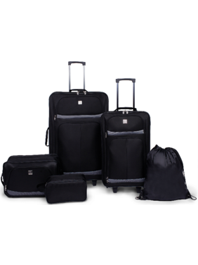 Protege 5 Piece 2-Wheel Luggage Value Set, Includes Checked and Carry On Luggage