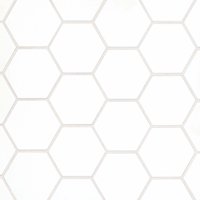 Hedron 4" x 5" Flat Hexagon Wall Tile in Matte White (5.38 SqFt/Ctn)