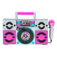 LOL Surprise "REMIX" Sing Along Boombox with Microphone. Sing Along to Built in Music. Real Working Microphone. Connects to your MP3 Player Device.