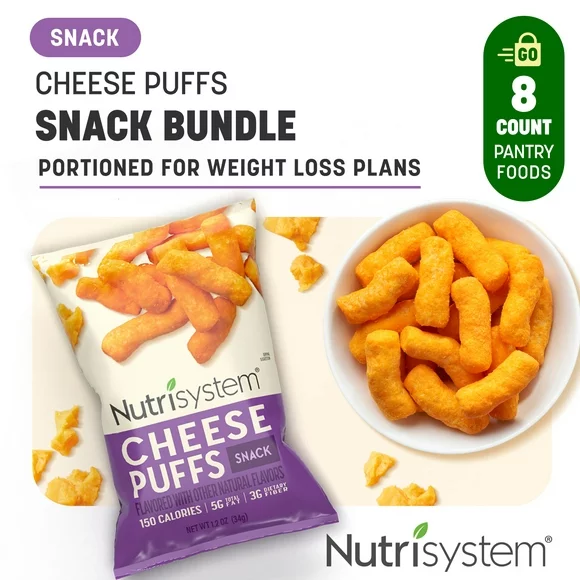 Nutrisystem Cheese Puffs for Weight Loss Support, 8 Count