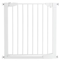 Munchkin Auto Close Pressure Mount Baby Gate for Stairs, Hallways and Doors, Metal, White
