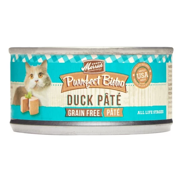 Merrick Purrfect Bistro Duck Pate All Life Stages Wet Cat Food, 3 Oz