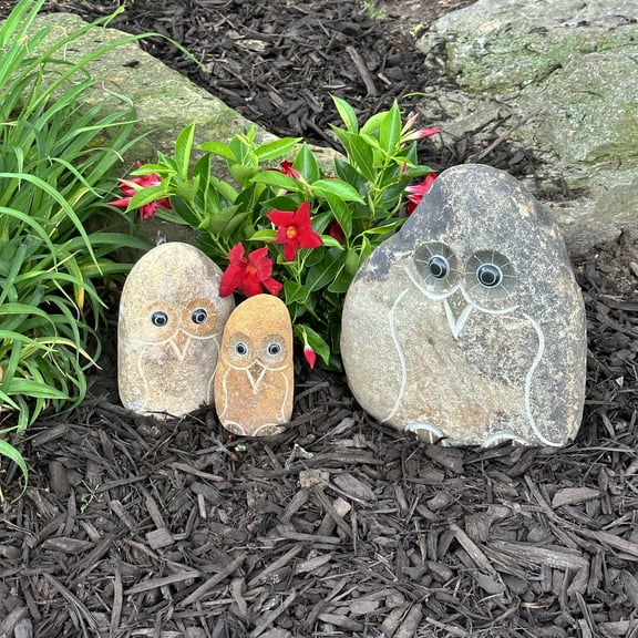 Stone Age Creations Large 3 Owl Family Pack