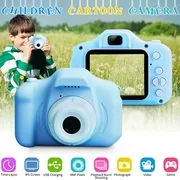 Kids Digital Camera, 1080P FHD Digital Video Camera for Kids with 2 Inch IPS Screen, Rechargeable Camera for 3-10 Years Boys Girls(Blue/Pink)