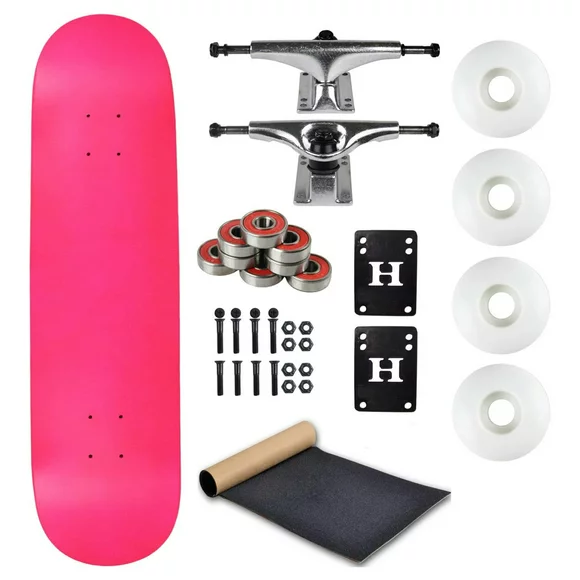 Moose Complete Skateboard Neon Pink 7.75" With Silver Trucks and White Wheels