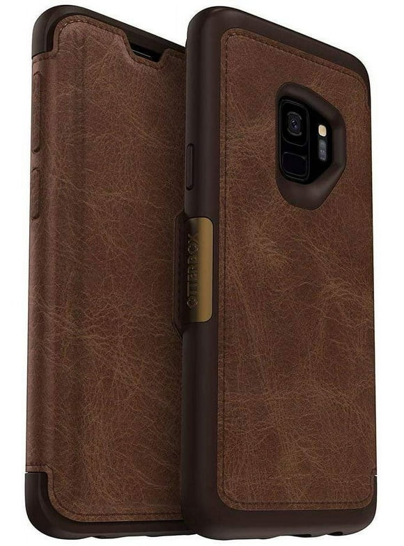OtterBox Strada Series Case for Samsung Galaxy S9 - Bulk Packaging - Espresso (Dark Brown/Worn Brown Leather)